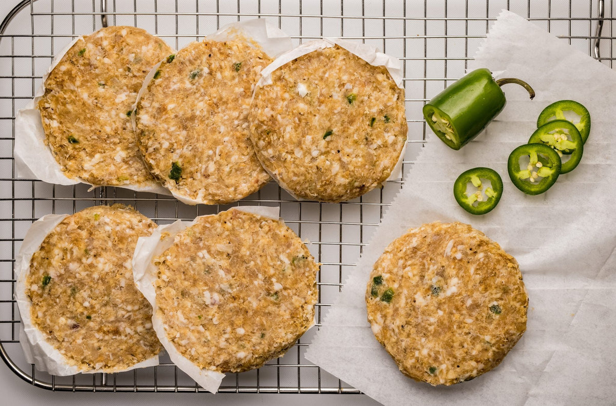 Jalapeno Chicken Burgers – 6 hand-pressed patties