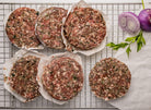 Onion & Parsley Beef Burgers – 6 hand-pressed patties